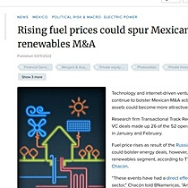 Rising fuel prices could spur Mexican renewables M&A
